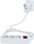 REV MultipleSocketOutlet 3+1fold 2m + switch, white, Powersplit