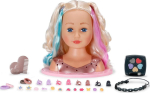 ZAP BABY born doll's hairdressing head with hair accessories