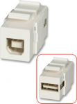 Lindy USB A/B F/F Keystone For use with 60551/60552