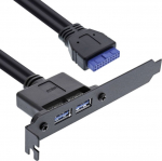 InLine Bracket with zwei USB 3.0 connections on intern USB 3.0