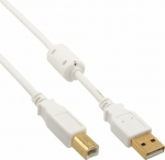 Kabel USB InLine USB-A - USB-B 5 m White (34555W)