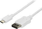 StarTech.com 6 FT USB C TO DP CABLE - WHITE, USB C TO DP ADAPTER - WHITE