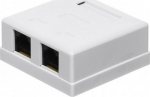Netrack RJ45x2 Jack & Box white