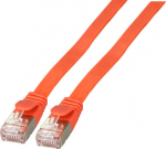 EFB Elektronik EFB RJ45 Flachpatchkabel U/FTP, Cat.6A, PVC, 1m, rot