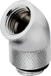 Corsair Hydro X Series Adapter 45 Grad G1/4 Zoll AG auf G1/4 Zoll IG - 2er Pack, drehbar, chrome silber