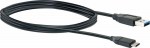 Schwaiger USB-Kabel 3.1 St. C->3.0 TypA 1.00m Schwarz