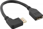 InLine DisplayPort Adapter cable, 8K4K, links gewinkelt - 0.15m