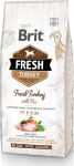 BRIT Fresh Turkey & Pea Fit & Slim - Dry dog food Turkey with pea - 12 kg