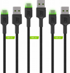 Cable USB Green Cell USB-A - USB-C 2 m Czarny (KABGCSET03)