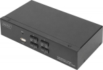 DIGITUS KVM Switch 2x1 HDMI 4-Port Single Display 4K/30Hz FreeSync