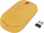 Hiir Leitz Cosy kollane, juhtmevaba, vaikne 3-nupuga, 1xAA, Bluetooth ja 2.4GHz