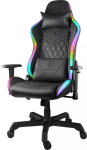 Deltaco GAM-080 Faux leather gaming chair m. RGB LED schwarz
