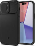 Kaitse&uuml;mbris Optik Armor MagFit, Apple iPhone 14 Pro Max, must, kaamera kattega, MagSafe, Spigen