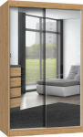 Topeshop SLIDING CABINET IGA 120 CM DRZWI 2 MIRRORS DĄB ARTISAN