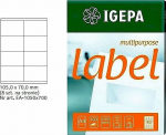 Biurfol LABELS A4 IGEPA 105 X 70.0 MM BIAŁE (100)