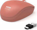 Port Designs 900542, Ambidextrous, Optical, RF Wireless, 1600 DPI, Red
