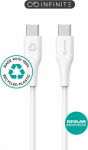 eSTUFF INFINITE (GRS) USB-C to USB-C, Cable 1m White. Recycled