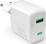 Charger Puro 65W GaN USB-A USB-C - White