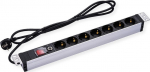 ROTRONIC-SECOMP VALUE - Steckdosenleiste - Wechselstrom 250 V - 4000 Watt - Eingabe, Input type F/E - output terminals: 7 (7 x CEE 7/3)