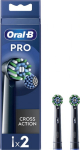 Oral-B | Replaceable toothbrush heads | EB50BRX-2 Cross Action Pro | Heads | For adults | Number of brush heads included 2 | Black