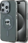 Karl Lagerfeld IML Karl Head Metal Frame MagSafe Case for iPhone 15 Pro Max / black