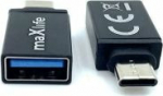 Adapter USB Maxlife USB-A - USB-C Czarny (8_2273670)