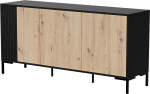 Cama MEBLE Cama MERCI chest of drawers 151 x 40 x 74 cm black/artisan oak