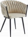 Leobert Krzesło ORION - velvet beige / black legs x 2