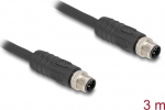 Delock Netzwerkkabel - M12 (4-pole) (M) zu M12 (4-pole)