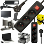 Bounn surge protector power strip 3 jack 1.5 m czarna (BLZ-1-BL)