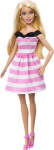 Mattel Barbie 65th Anniversary - Blonde Doll with Pink Striped Dress (HTH66)