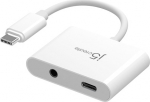 j5create USB-C TO 3.5MM AUDIO ADAPTER, ADAPTER WITH POWER DELIVERY