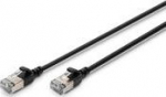 DIGITUS patch cable CAT 6A F/FTP Slim 0.50m schwarz