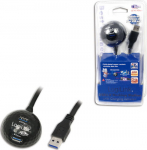 Logilink USB Kabel A -> A St/Bu 1.50m Verl. sw with base