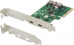 CONCEPTRONIC 4xPCIe3.0 Card 2xUSB-C3.2 Gen2/selfpower 10Gbps