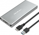 Qoltec Obudowa | disk compartment M.2 SSD | SATA | NGFF | USB 3.0 | Superspeed 5Gb/s | 2TB | Silver