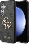 Guess PU 4G Metal Logo Case for Samsung Galaxy S24 Grey
