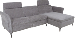 Corner sofa DAYTON RC, electric recliner, light grey