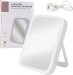 Lean Illuminated Mirror LED 3 Lighting Modes Tilt Angle 90&deg; White