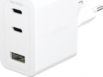 PanzerGlass TURBO 70W MULTIPLE CHARGER INCL, 2 X USB-C + USB-A EU PLUG SILVER