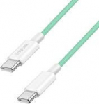 LogiLink USB-C 1.0m w green nylon braid - kabel LogiLink USB-C - USB-C 1.0m M/M nylon braid, zielony