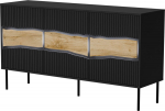 Cama MEBLE Cama INSERTO 3D chest of drawers 143.5x40x80 black + LED