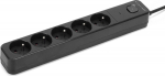 Montis Power Strip Black Surge Protector 5-Outlet 5m MT187-BK-5