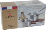 De Buyer Alchimy Stainl. Steel Handled Saucepan Set, 3-pc