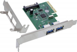 InLine Interface card - 2x USB-A 3.2 Gen. 2 (10 Gb/s) - PCIe x4 - SATA (76666N)