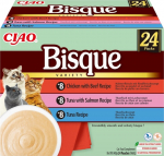 INABA Ciao Bisque Creamy soup with tuna, chicken, beef and salmon - cat treats - 24x40g