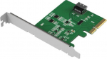 IcyDock MCIO 4i to PCle 5.0 x4 PCIe Adapter with Redriver