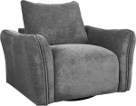 Armchair DIVI swivel, grey
