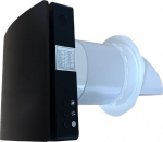 Hismart Recuperator for thin Wall, Single-Room upto 46m2, with CO2 Sensor, Wi-Fi, Tuya, black
