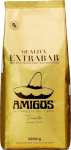 Amigos Quality Extra Bar 1 kg beans (Robusta/Arabica 95/5) - 95% Robusta 5% Arabica - do pressure espresso machines - 1kg